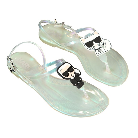 Karl Lagerfeld Womens Purple Jelly Karl Ikonic Sling Sandal #2