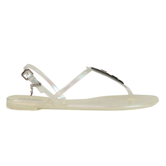 Karl Lagerfeld Womens Purple Jelly Karl Ikonic Sling Sandal #1