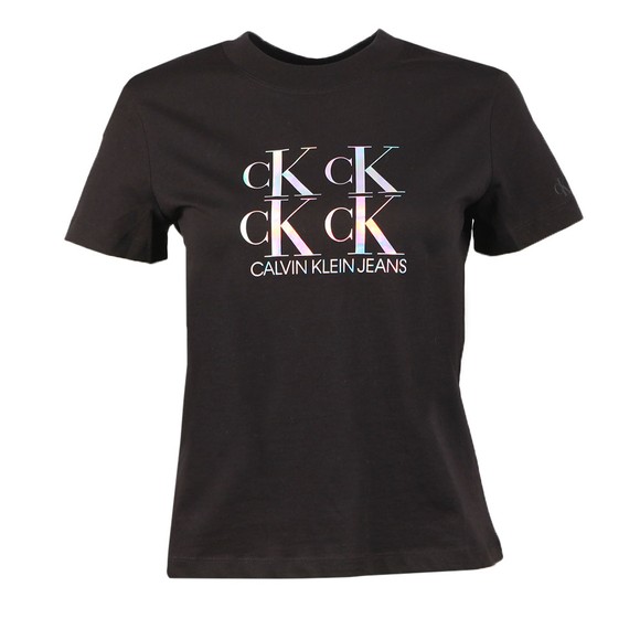 Calvin Klein Jeans Womens Black Shine Logo T Shirt main image