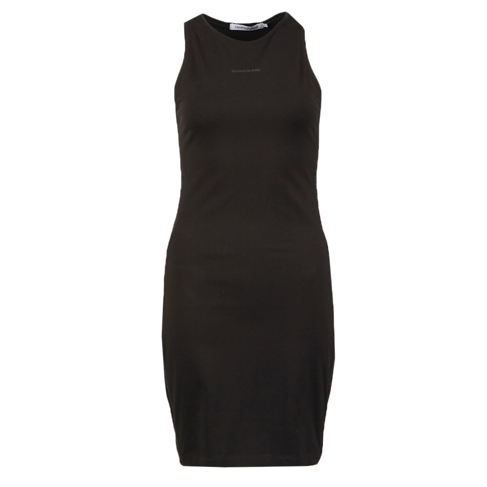 Calvin Klein Jeans Logo Trim Racer Back Bodycon Dress | Oxygen Clothing