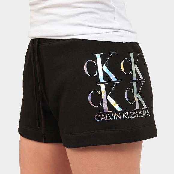 Calvin Klein Jeans Womens Black Shine Logo Sweat Short main image