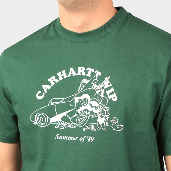 Carhartt WIP Mens Green Flat Tire T-Shirt main image