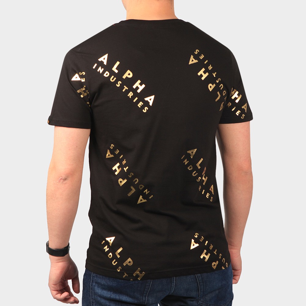 送料込★ALPHA INDUSTRIES★Tシャツ Label Foil Alpha Label T Foil Print | Alpha Industries