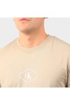 Calvin Klein Jeans Mens Beige Mono Triangle T-Shirt