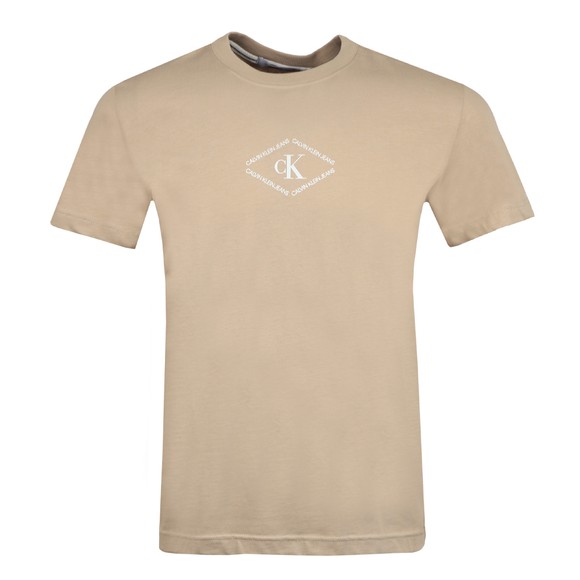 Calvin Klein Jeans Mens Beige Mono Triangle T-Shirt main image