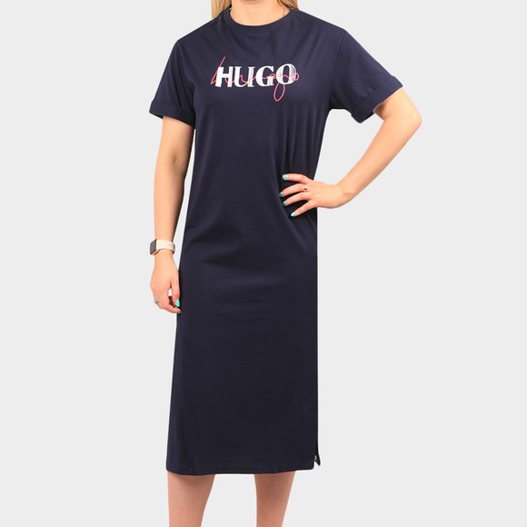 HUGO Womens Blue Naily T-Shirt Dress main image