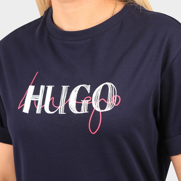 HUGO Womens Blue Naily T-Shirt Dress main image