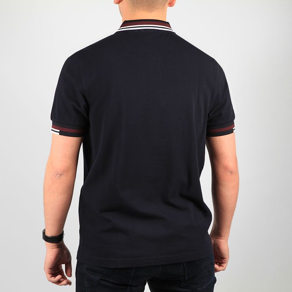 Fred Perry Mens Blue Abstract Tipped Polo Shirt #4