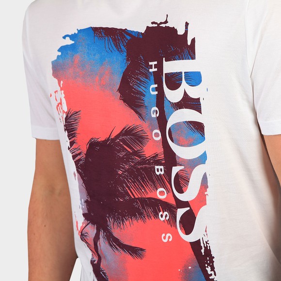 BOSS Mens White Casual TSummery T-Shirt main image