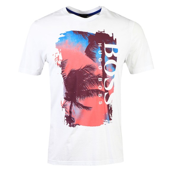 BOSS Mens White Casual TSummery T-Shirt main image