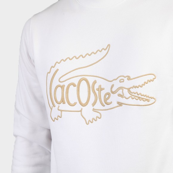 Lacoste Mens White SH0053 Embroidered Croc Sweatshirt main image