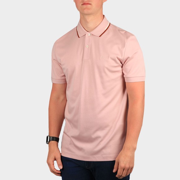 BOSS Mens Pink Formal Parlay 104 Tipped Polo Shirt main image