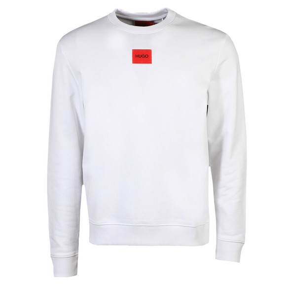 HUGO Mens White Diragol212 Crew Sweatshirt #1