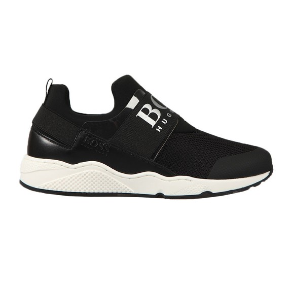 BOSS Boys Black J29M93 Logo Trainer main image