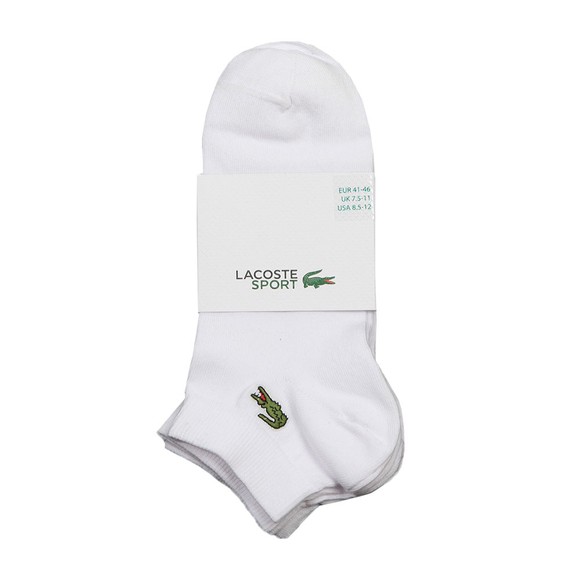 Lacoste Sport Mens White 3 Pack Trainer Sock main image