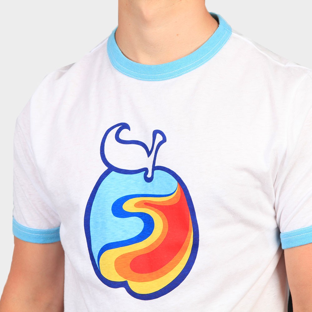 Mens White Retro Logo Apple T-Shirt - Main Image