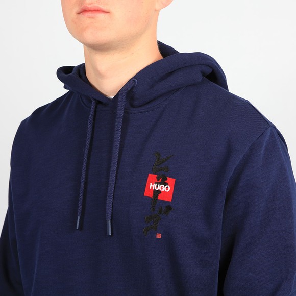 HUGO Mens Blue Doplin Hoody main image