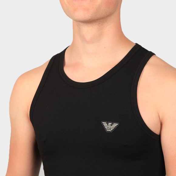 Emporio Armani Mens Black Embroidered Logo Vest main image