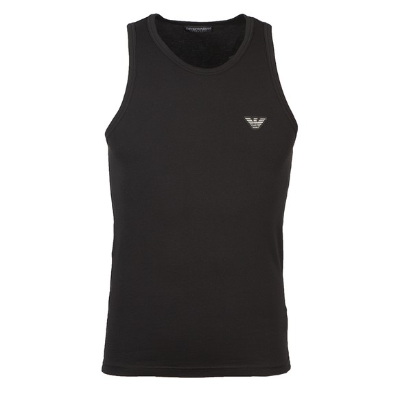 Emporio Armani Mens Black Embroidered Logo Vest main image