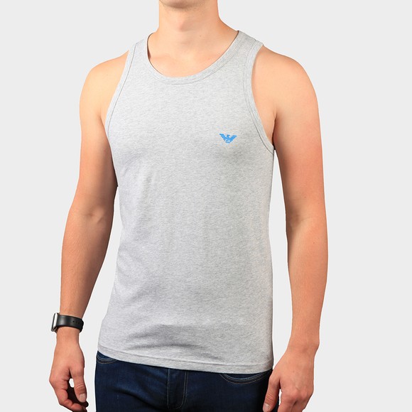 Emporio Armani Mens Grey Small Logo Stretch Vest #2