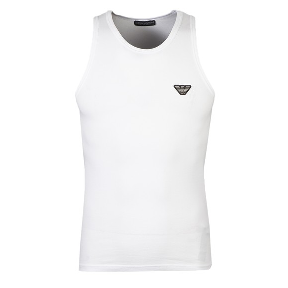 Emporio Armani Mens White Embroidered Logo Vest main image