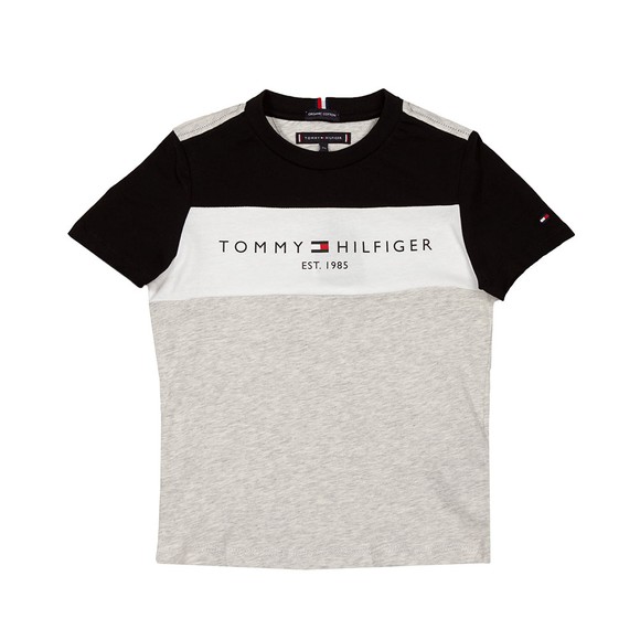 Tommy Hilfiger Kids Boys Grey Essential Colourblock T Shirt main image