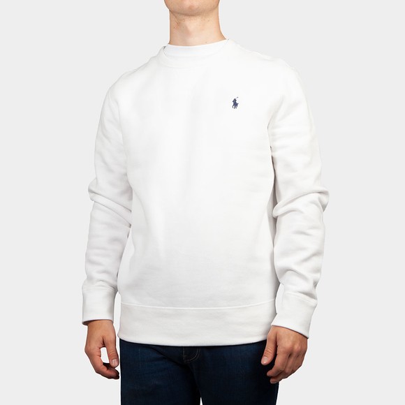 Polo Ralph Lauren Mens White Fleece Crew Neck Sweatshirt main image