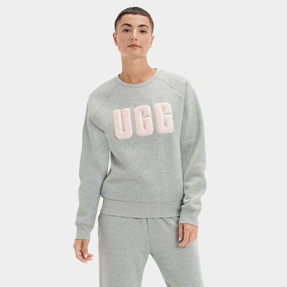Ugg Madeline Fuzzy Logo Crew Neck Sweatshirt | Oxygen Clothing