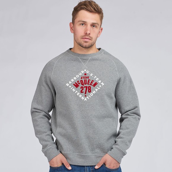 Barbour Int. Steve McQueen Mens Grey Sweatshirt main image