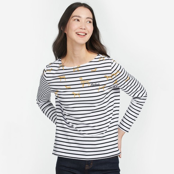 Barbour Lifestyle Womens Off-White Hawkins Print Top main image