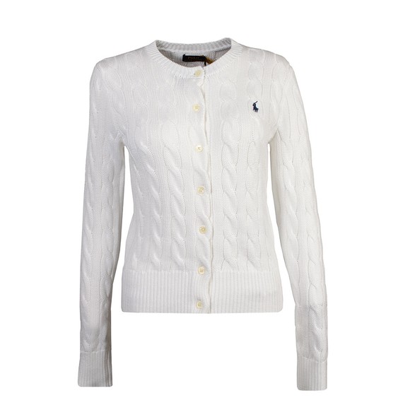 Polo Ralph Lauren Womens White CN Cable Knit Cardigan  main image