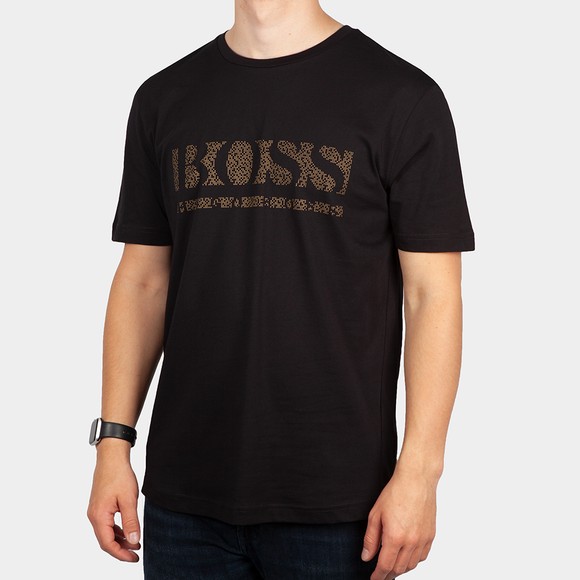 BOSS Mens Black Athleisure Tee Pixel T-Shirt #2