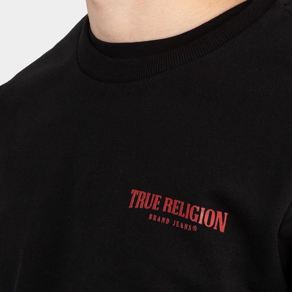 True Religion Mens Black Arch Logo Crew Sweatshirt main image