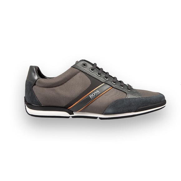 BOSS Mens Grey Saturn Lowp Mix Trainer main image