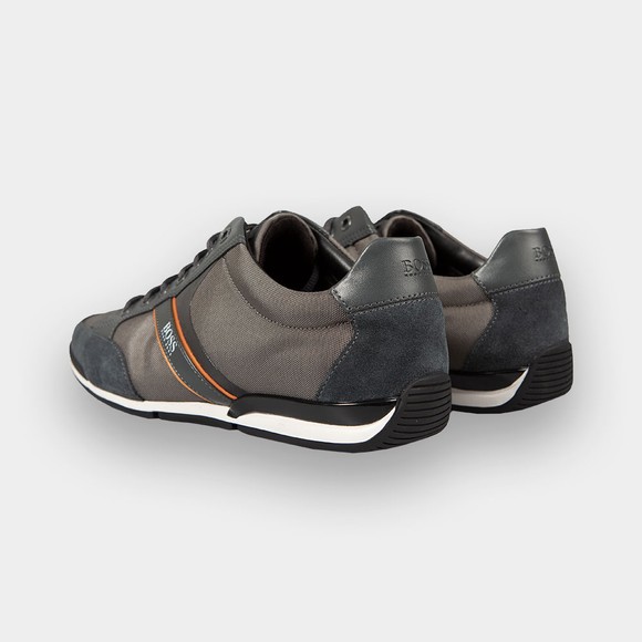 BOSS Mens Grey Saturn Lowp Mix Trainer main image