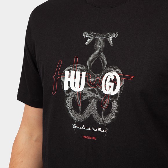 HUGO Mens Black Dnake T Shirt #3