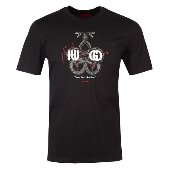 HUGO Mens Black Dnake T Shirt #1