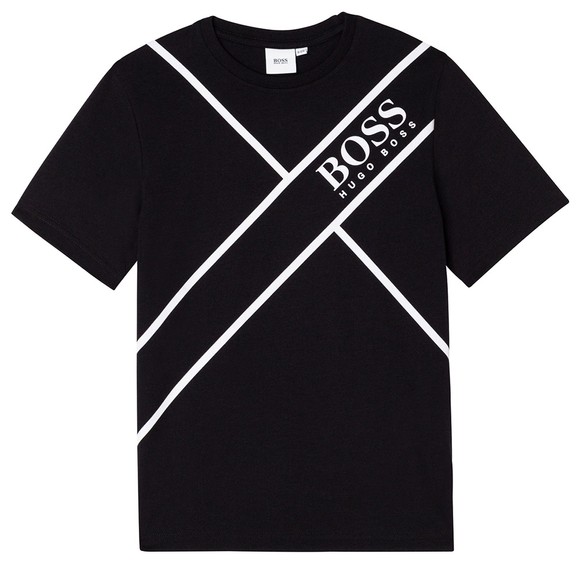 BOSS Boys Black J25L71/09B Cross T Shirt main image