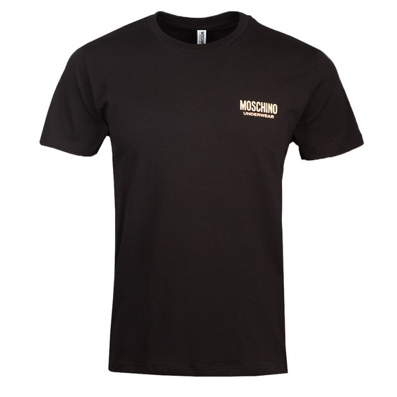 Moschino Mens Black Gold Bear Tape T Shirt main image