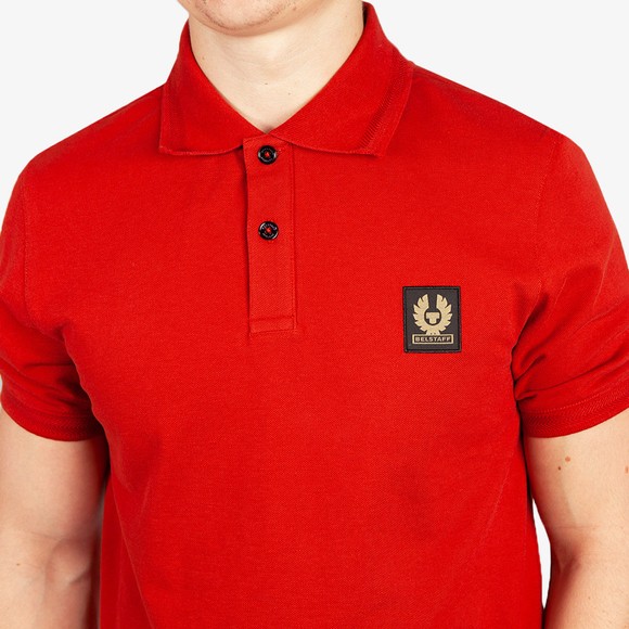Belstaff Mens Red Short Sleeve Polo Shirt #3