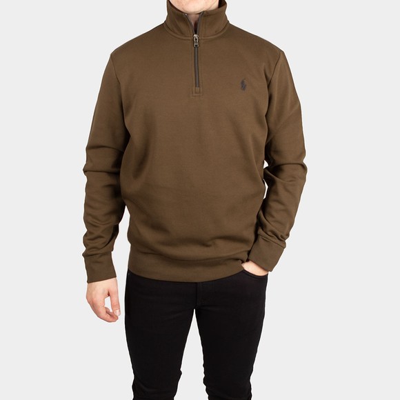 Polo Ralph Lauren Mens Green Tech Half Zip Sweatshirt #2
