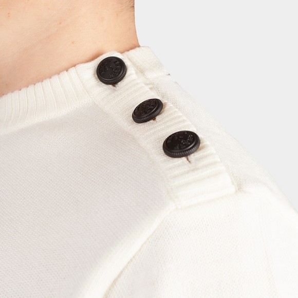 Paul & Shark Mens Off-White Button Shoulder Knitted Jumper #3