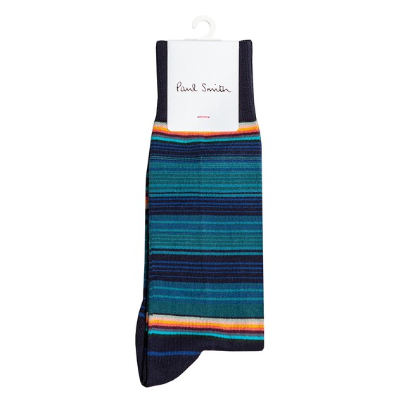 Paul Smith Mens Blue Tanka Stripe Sock #1