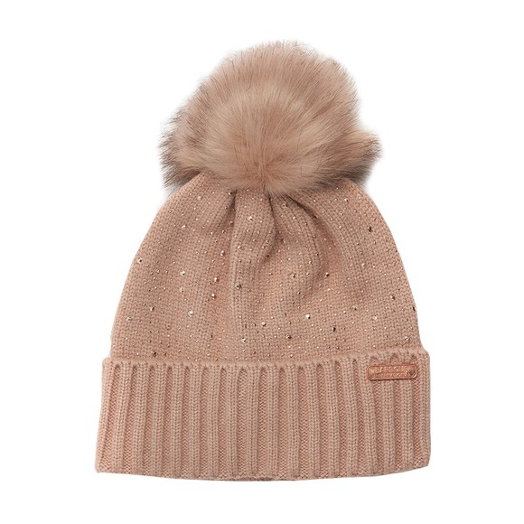 Barbour International Womens Beige Podium Beanie main image