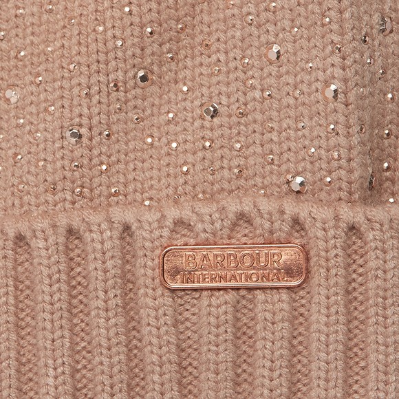 Barbour International Womens Beige Podium Beanie main image