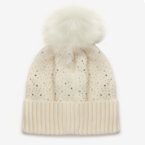 Barbour International Womens White Podium Beanie main image