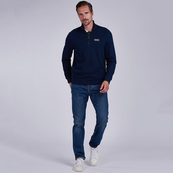 Barbour International Mens Blue 1/2 Zip Sweatshirt main image