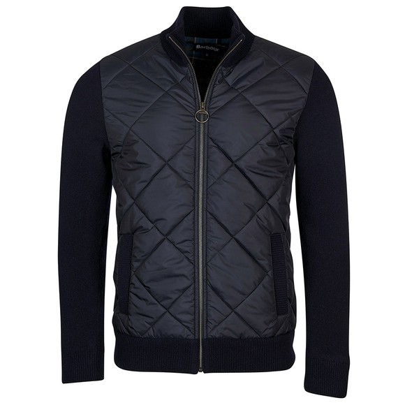 Barbour Lifestyle Mens Blue Arch Diamond Quilt Knit #1