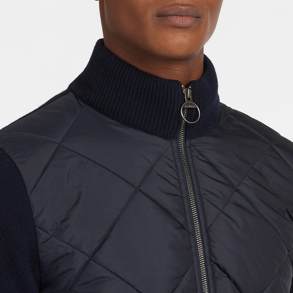 Barbour Lifestyle Mens Blue Arch Diamond Quilt Knit #4