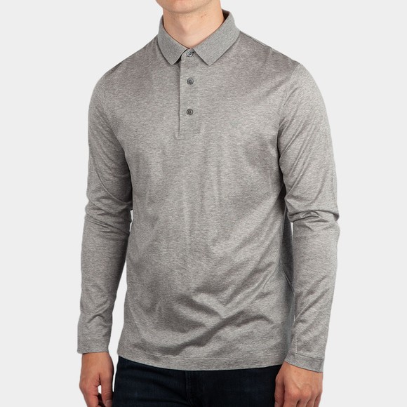 Emporio Armani Mens Grey Essential Pima Polo Shirt main image